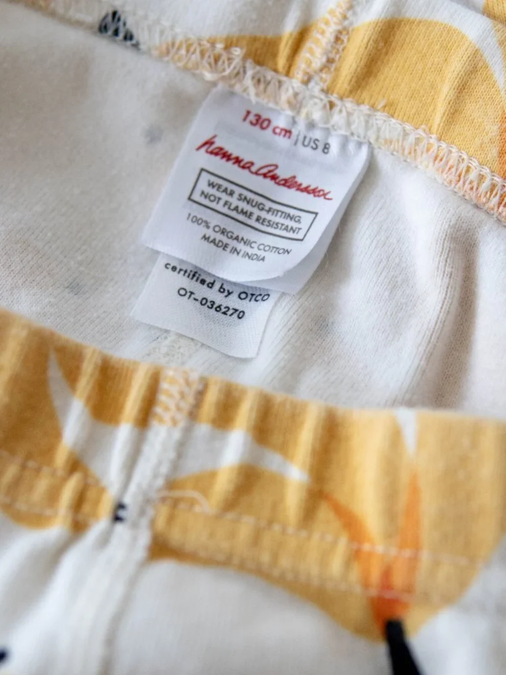 Hanna Andersson Banana Print PJs Size 8 / 130cm